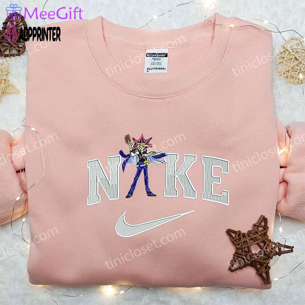 Anime yu gi x nike embroidered hoodie & shirt: stylish nike inspired yu gi oh apparel Embroidered Shirt