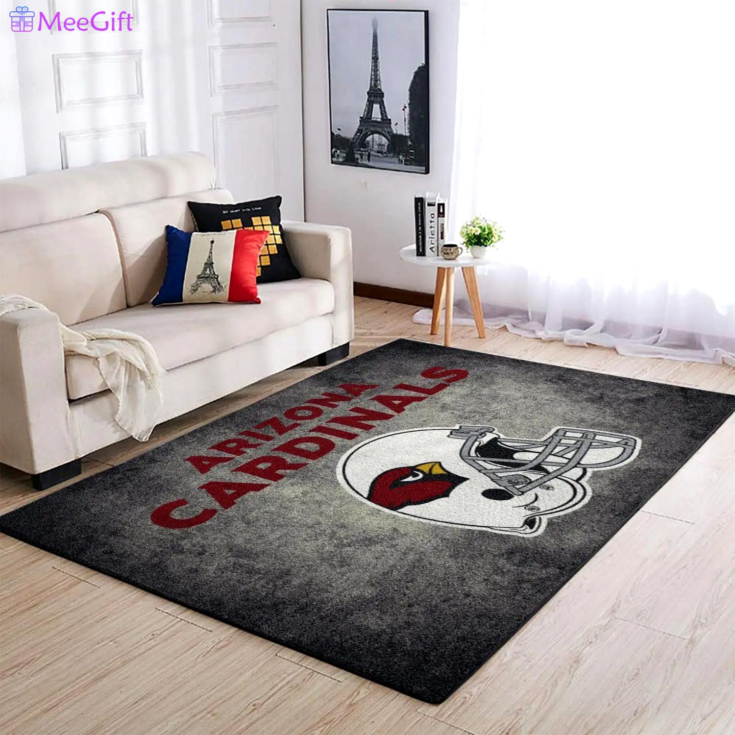 Arizona cardinals area rug nfl football helmet carpet living room rugs Rectangle Rug