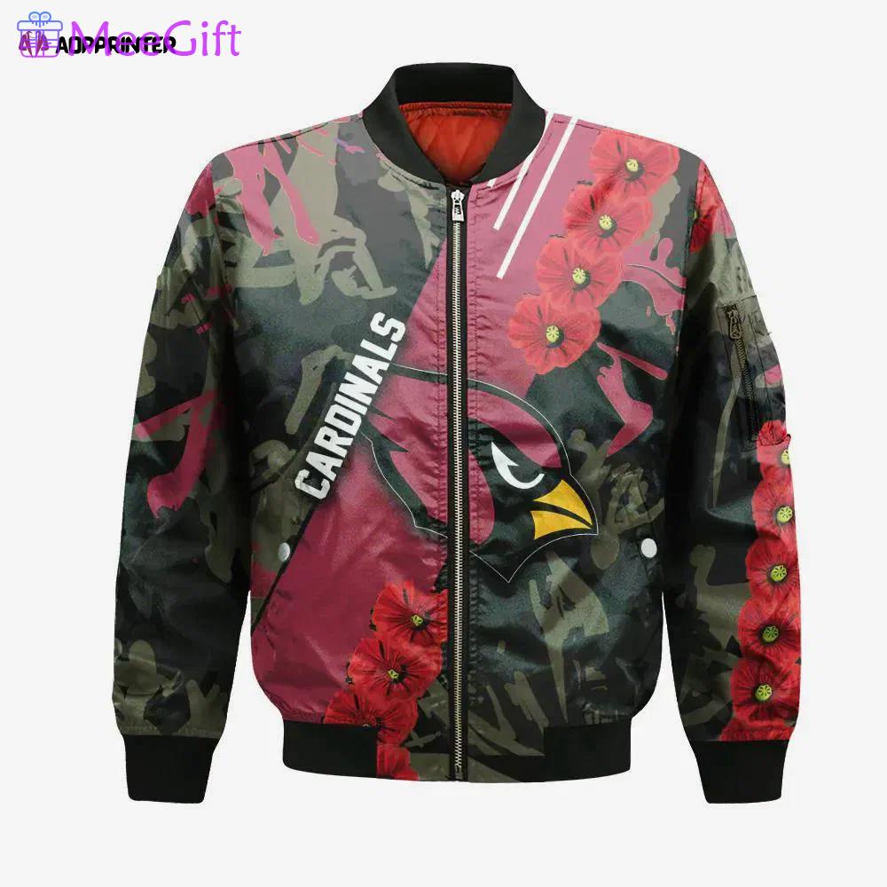 Arizona cardinals bomber jacket 3d printed sport style keep go on Bomber Jacket