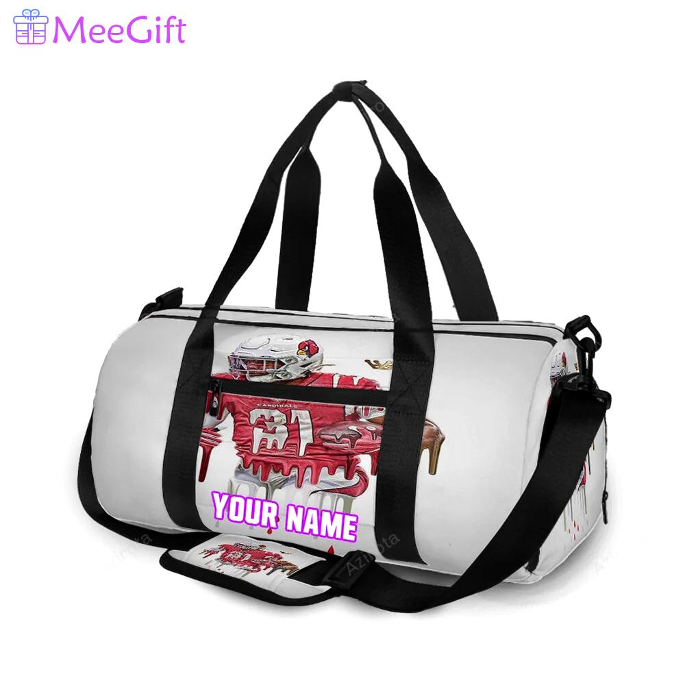 Arizona cardinals david johnson 31 personalized name travel bag gym bag 368 Travel Bag