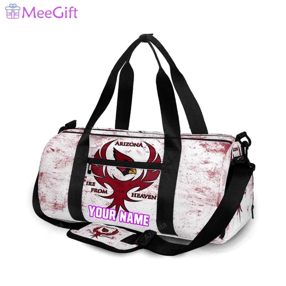 Arizona cardinals fire from the heavens personalized name travel bag gym bag 172 Travel Bag