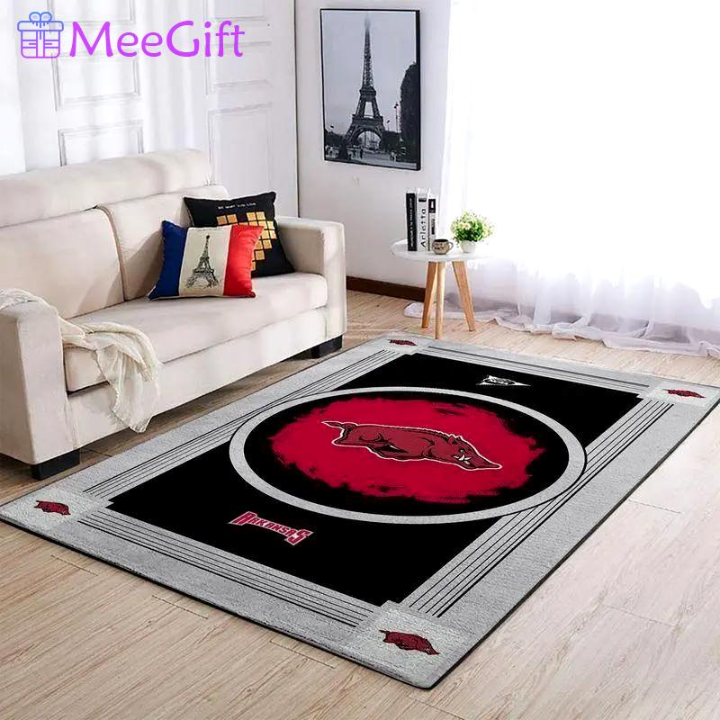 Arkansas razorbacks area rugs ncaa football living room carpet floor rug v11253 Rectangle Rug