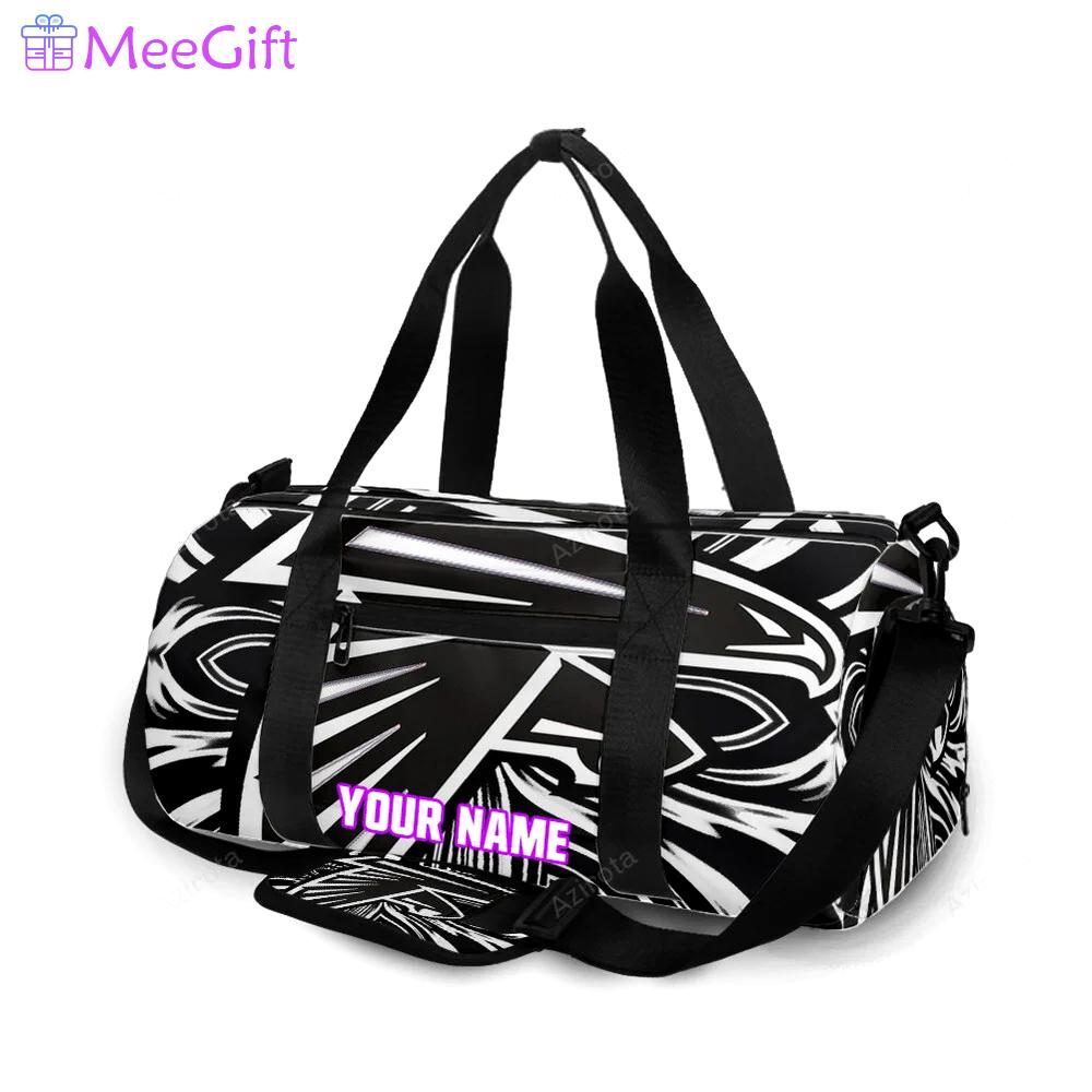 Atlanta falcons black and white personalized name travel bag gym bag 1907 Travel Bag