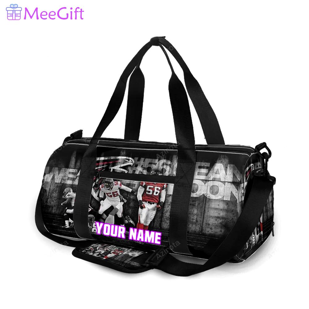 Atlanta falcons sean weatherspoon 56 personalized name travel bag gym bag 481 Travel Bag