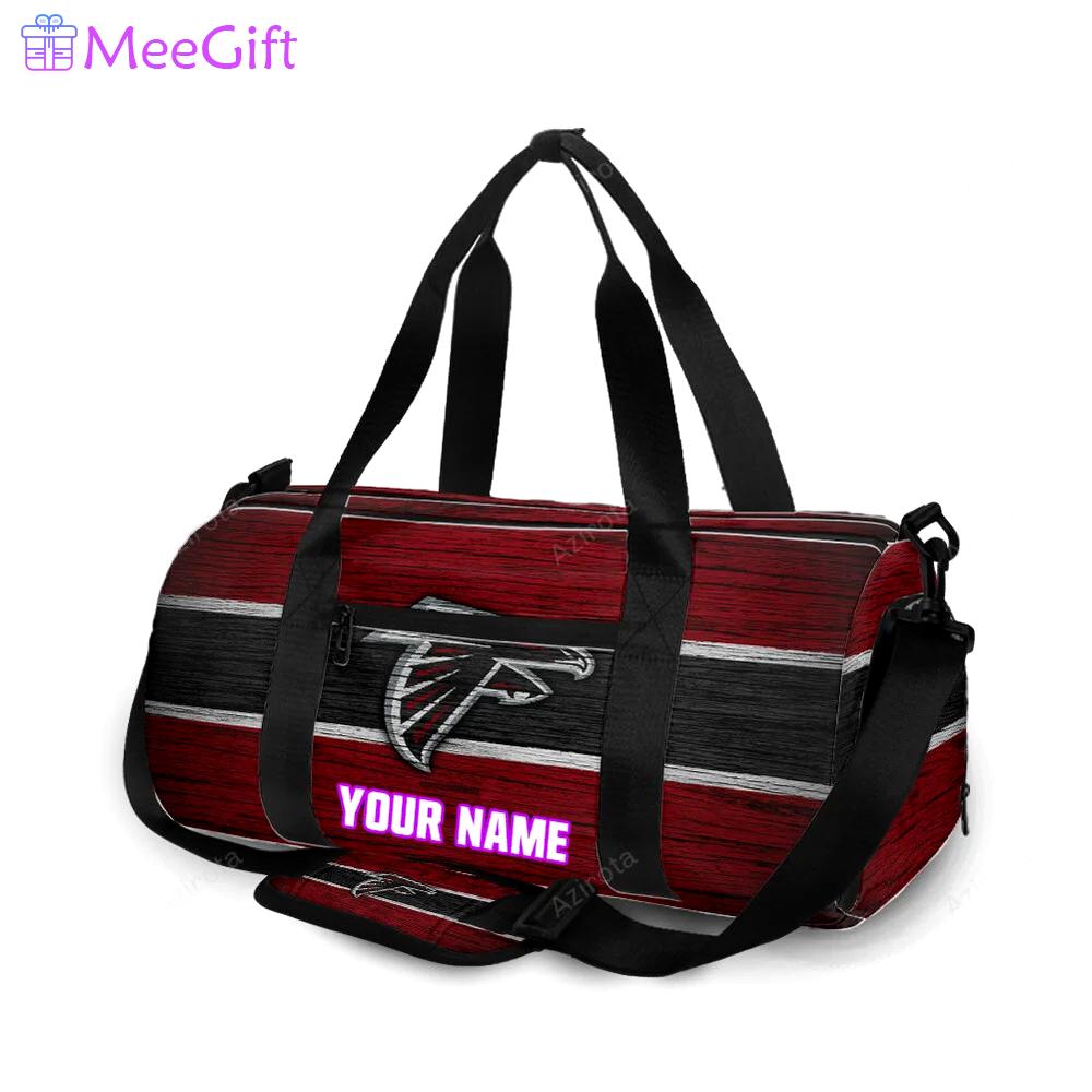 Atlanta falcons wood texture personalized name travel bag gym bag 1175 Travel Bag