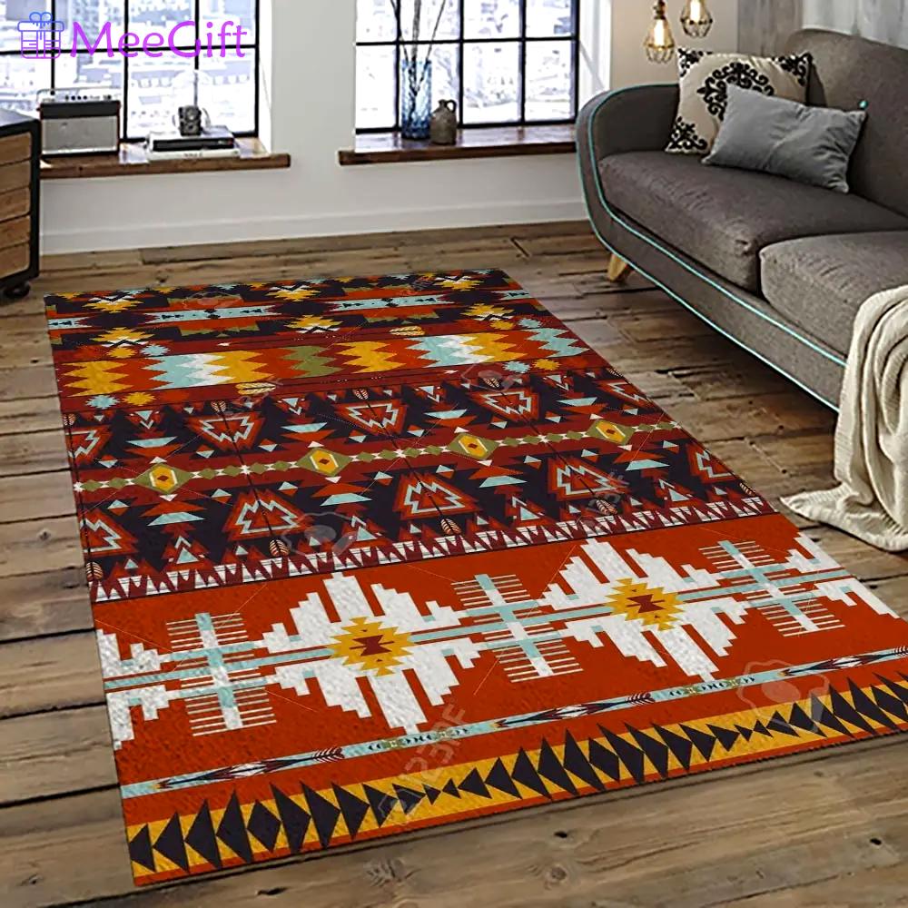 Aztec southwestern geometric shape pattern carpet area rug best gift for home decor event gift asg51 Rectangle Rug