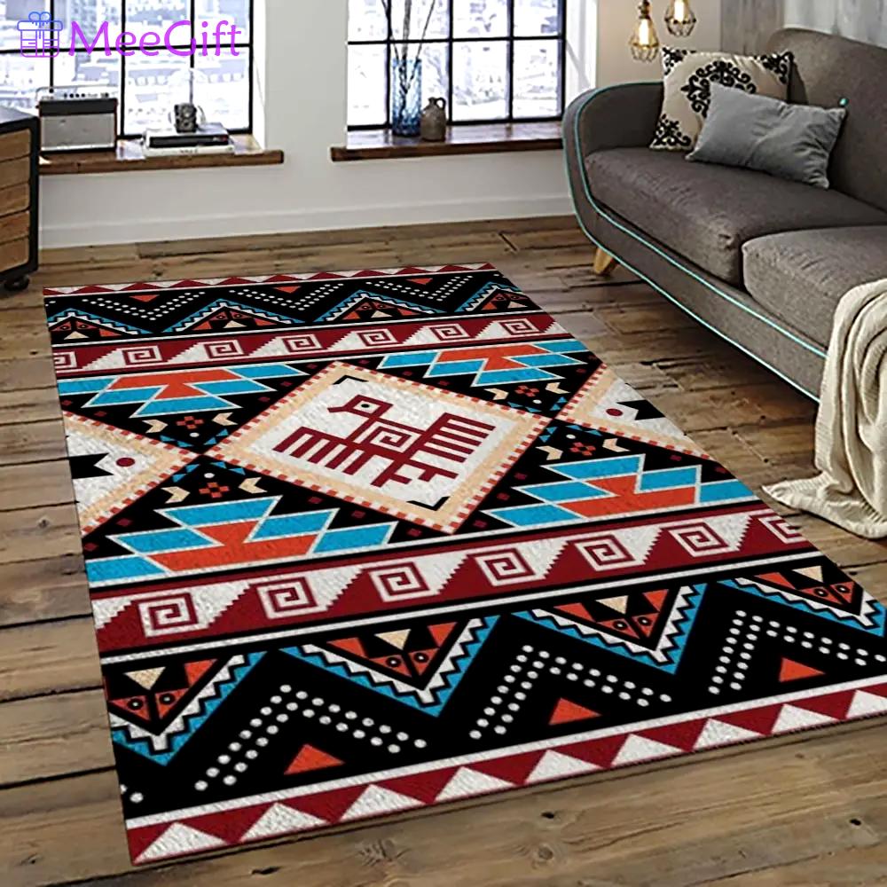 Aztec southwestern geometric shape pattern carpet area rug best gift for home decor event gift asg62 Rectangle Rug