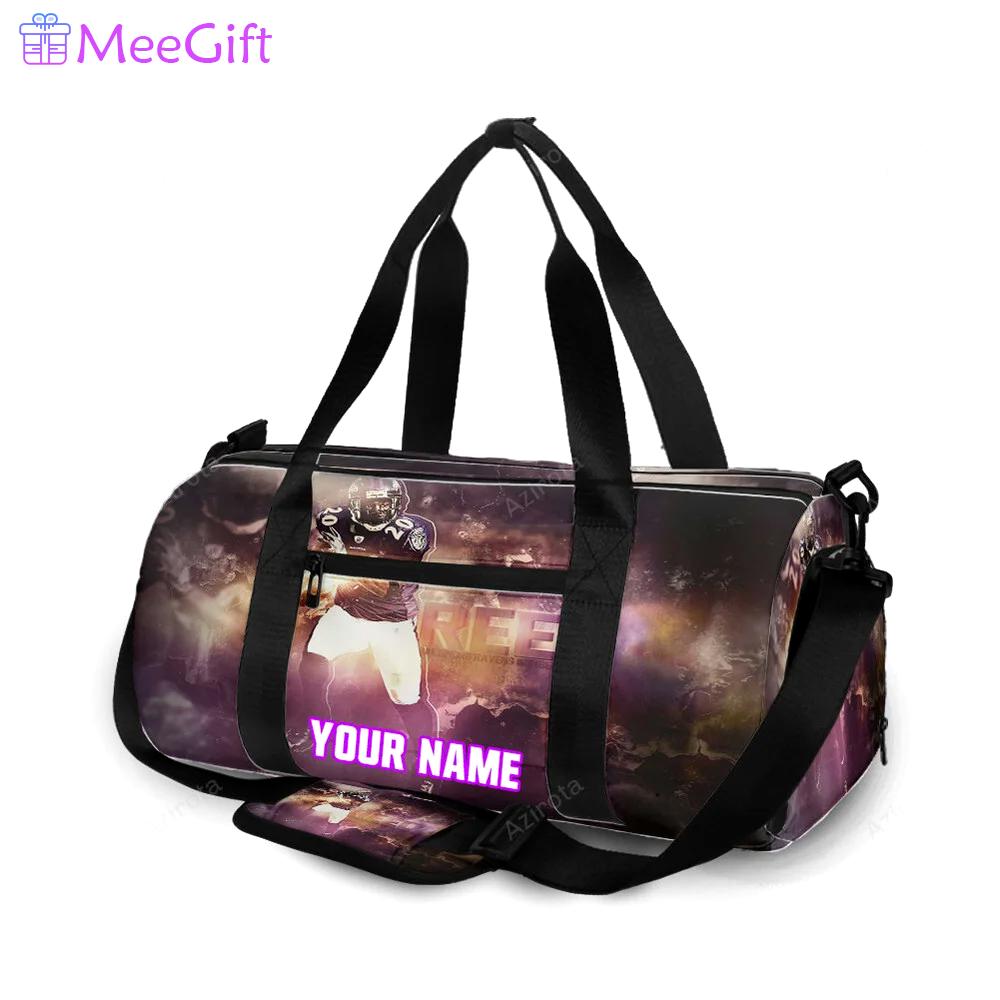Baltimore ravens ed reed 20 personalized name travel bag gym bag 644 Travel Bag