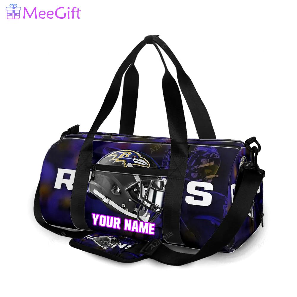 Baltimore ravens helmet personalized name travel bag gym bag 276 Travel Bag