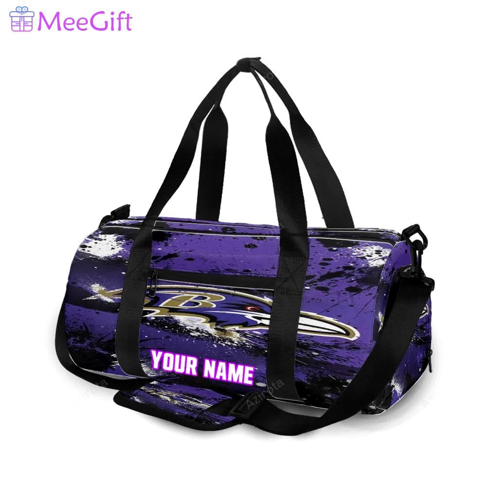Baltimore ravens logo brush2 personalized name travel bag gym bag 1769 Travel Bag