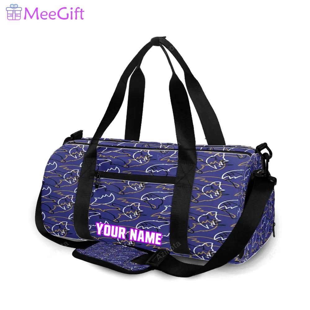 Baltimore ravens logo20 personalized name travel bag gym bag 1265 Travel Bag