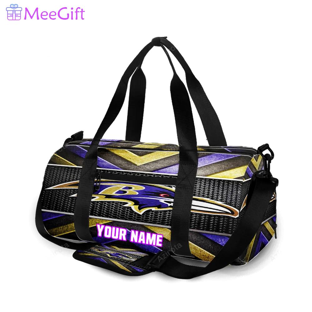 Baltimore ravens metal personalized name travel bag gym bag 1424 Travel Bag