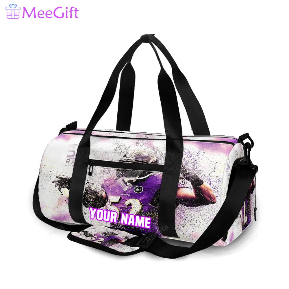 Baltimore ravens ray lewis 52 v5 panting personalized name travel bag gym bag 219 Travel Bag