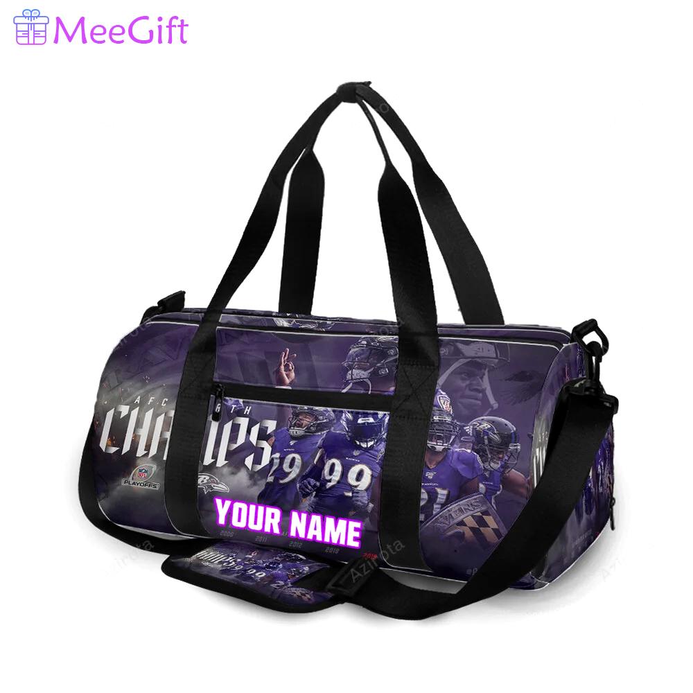 Baltimore ravens team19 personalized name travel bag gym bag 119 Travel Bag