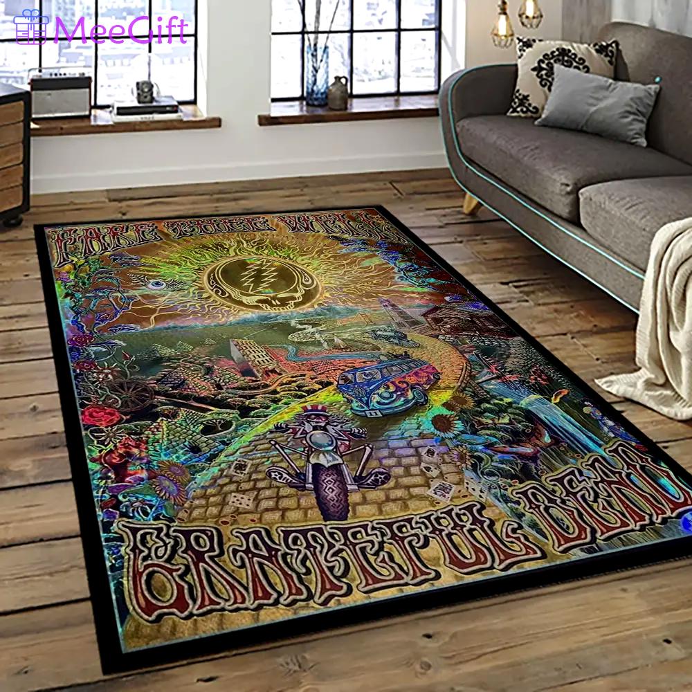 Band grateful dead music carpet rectangle area rug for living room bedroom decor grd27 Rectangle Rug