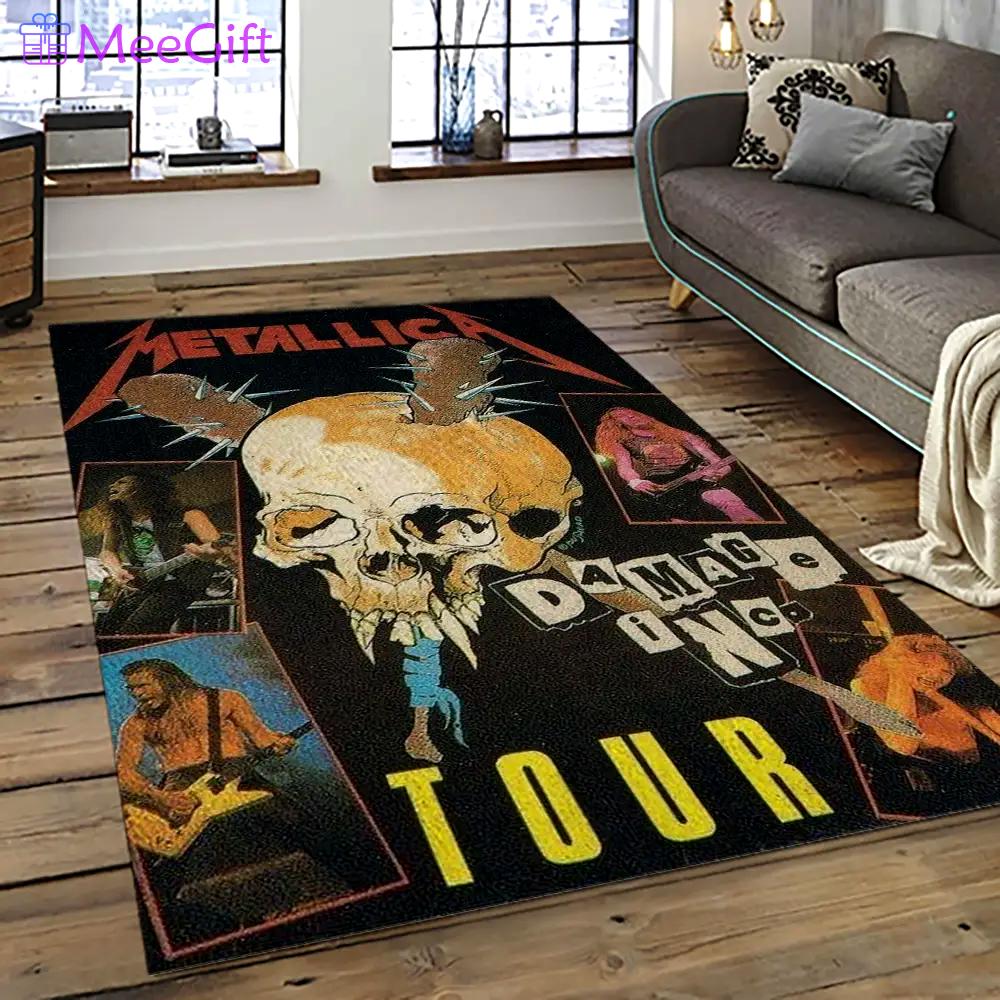 Band metallica music carpet rectangle area rug for living room bedroom decor ma37 Rectangle Rug