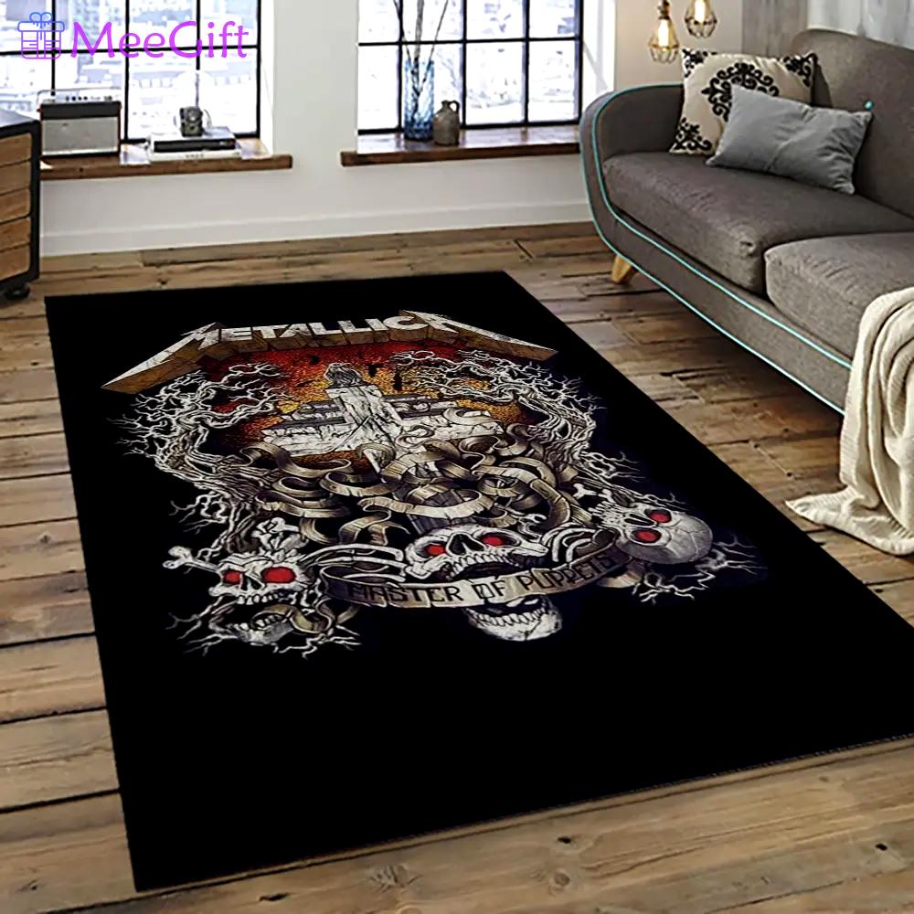 Band metallica music carpet rectangle area rug for living room bedroom decor ma49 Rectangle Rug