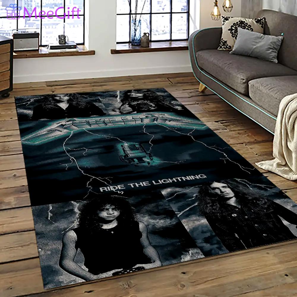 Band metallica music carpet rectangle area rug for living room bedroom decor ma90 Rectangle Rug
