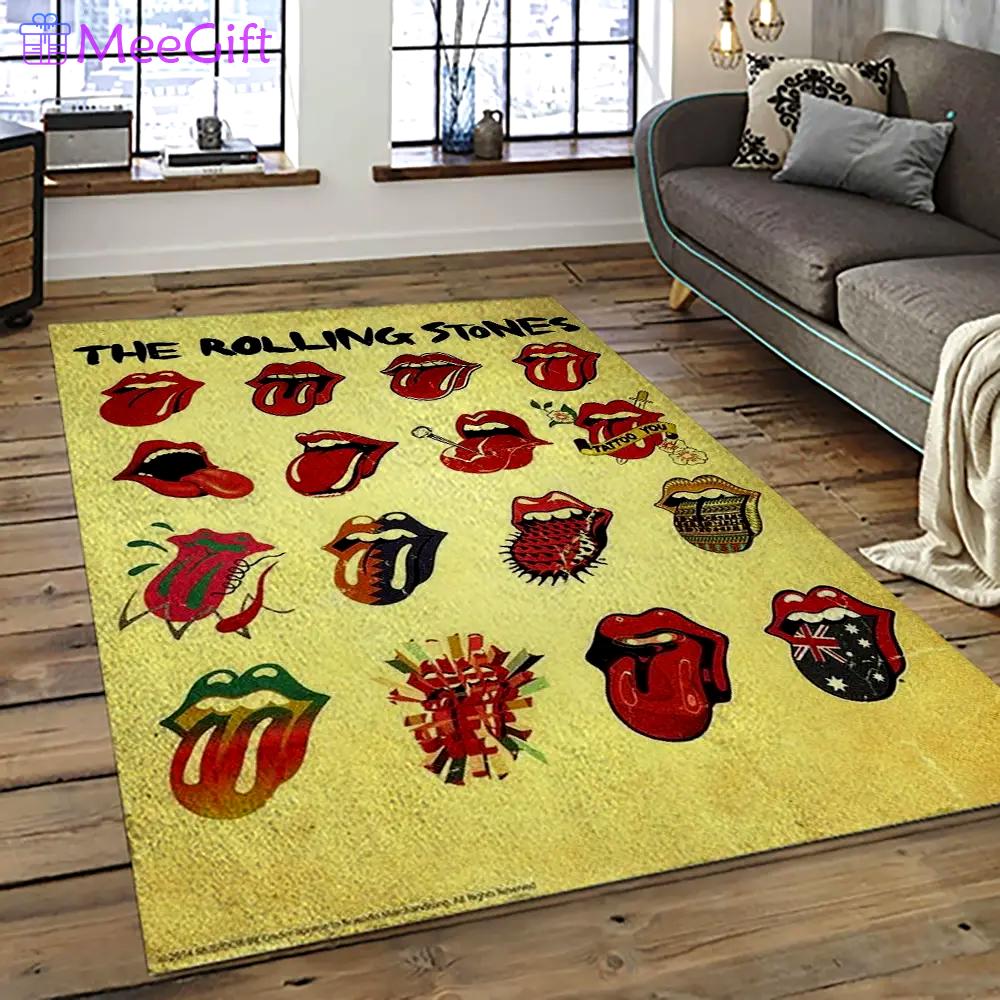 Band the rolling stones music carpet rectangle area rug for living room bedroom decor trs61 Rectangle Rug