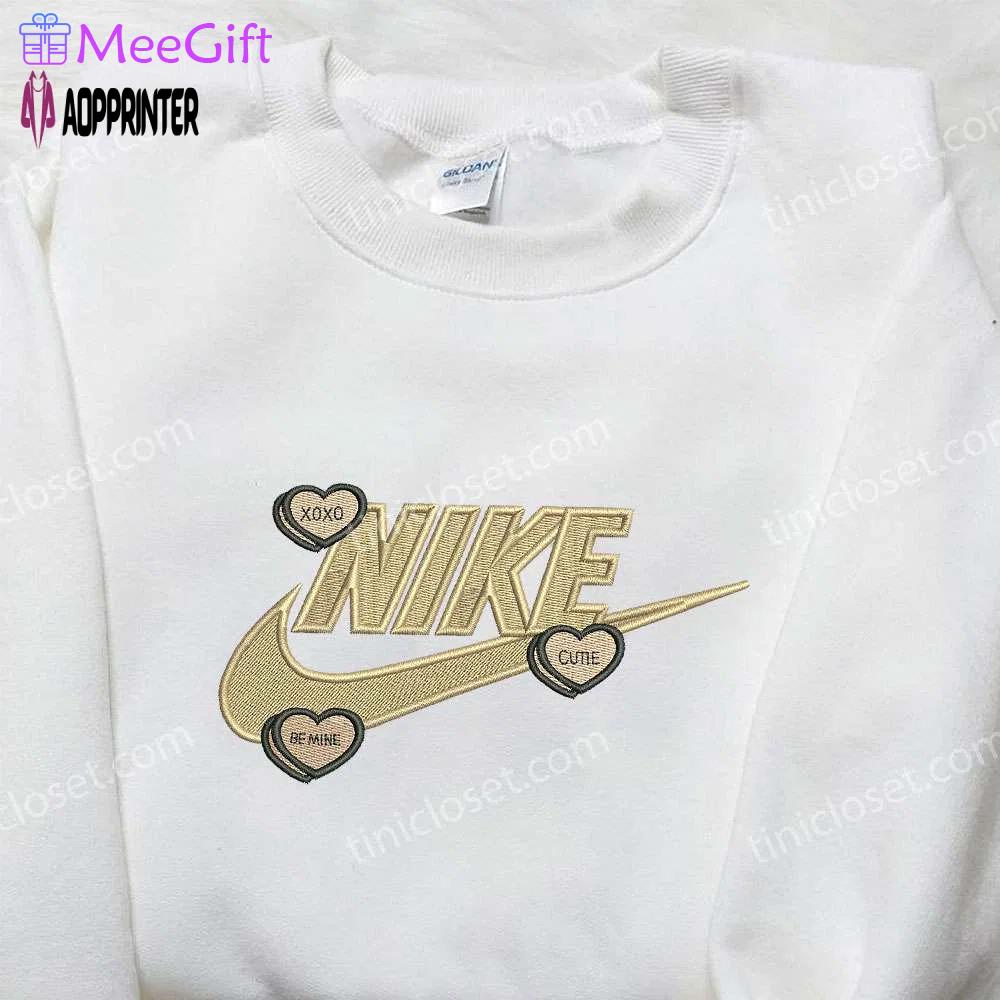 Be mine xo with love x nike hoodie & shirt: best valentine’s gift ideas Embroidered Shirt