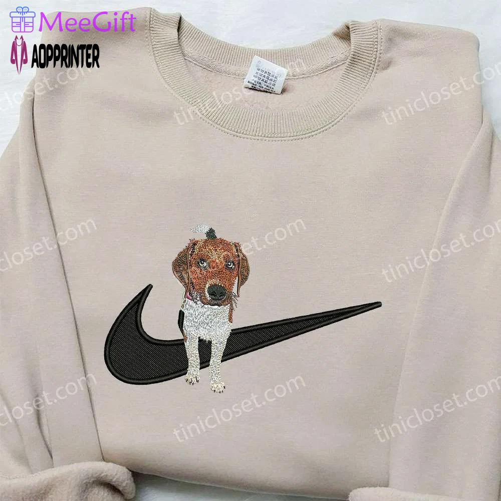 Beagle dog x nike embroidered shirt: animal-themed custom nike apparel Embroidered Shirt