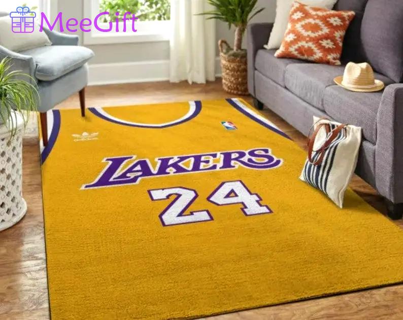 Bean bryant area rug bean bryant rug lakers 24 rug la lakers rug bean carpetblack mamba Rectangle Rug