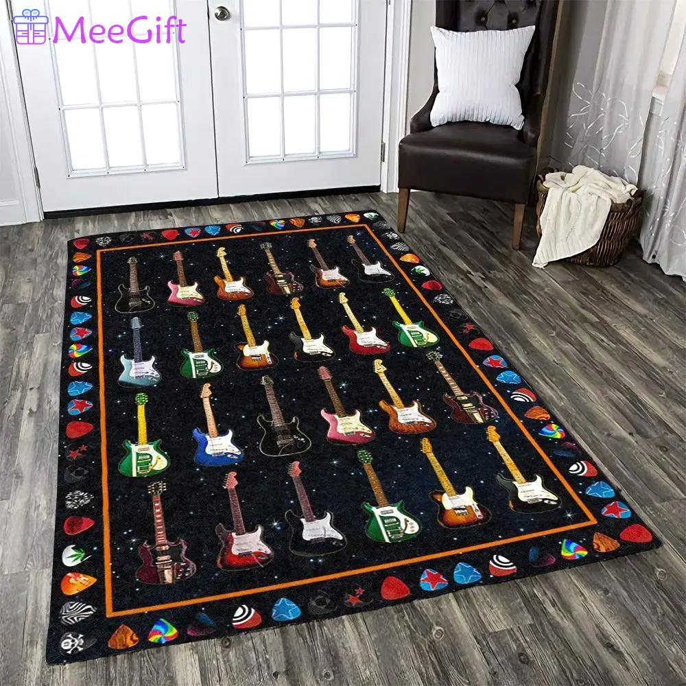 Beautiful electric guitars dhckl1810at rug living room rug home decor Rectangle Rug