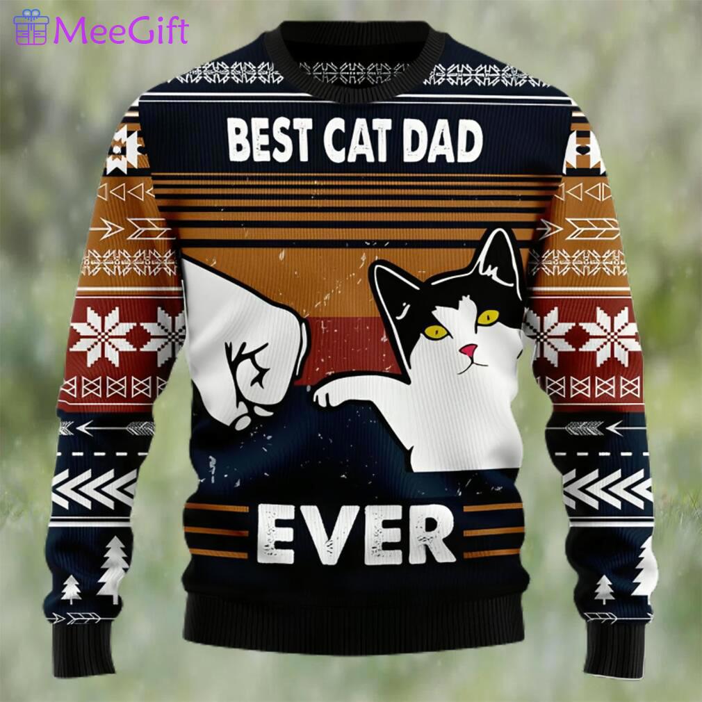 Best cat dad ever ugly christmas sweater Christmas Ugly Sweater