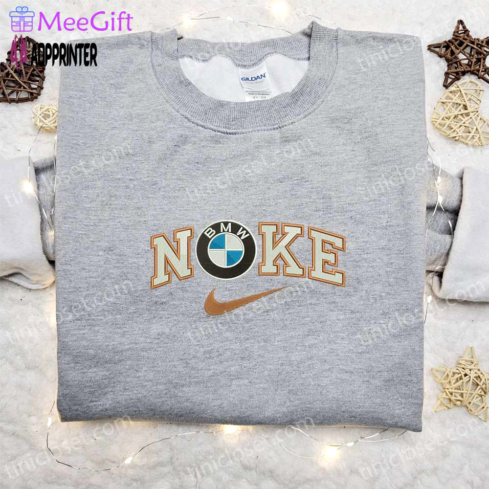 Bmw car x nike embroidered sweatshirt: transportation & inspired shirt collection Embroidered Shirt