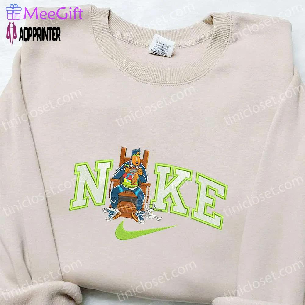 Bodr x nike music embroidered shirt: celebrity-inspired nike design for ultimate style! Embroidered Shirt