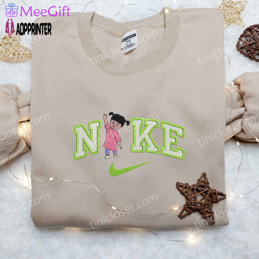 Boo x nike & monster inc embroidered shirts: customized and stylish nike apparel Embroidered Shirt