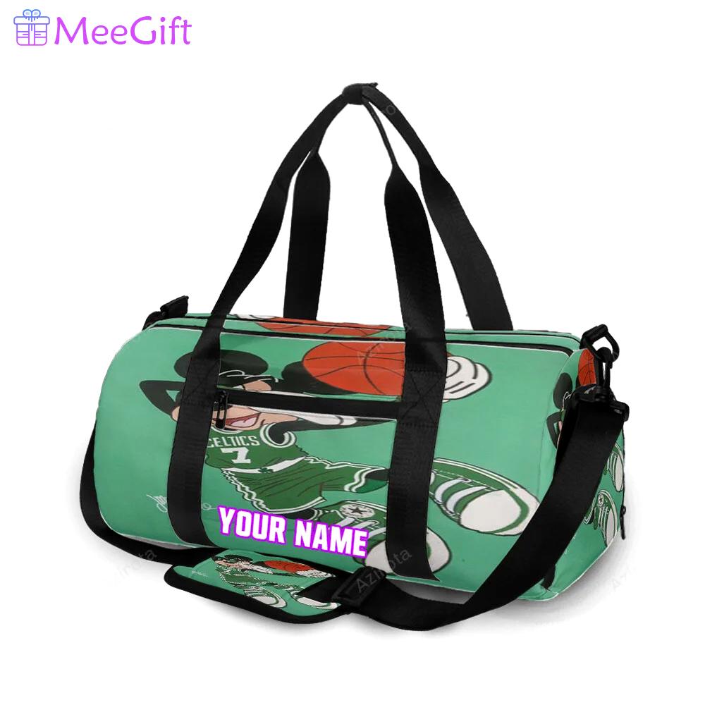 Boston celtics mickey playing personalized name travel bag gym bag 1779 Travel Bag