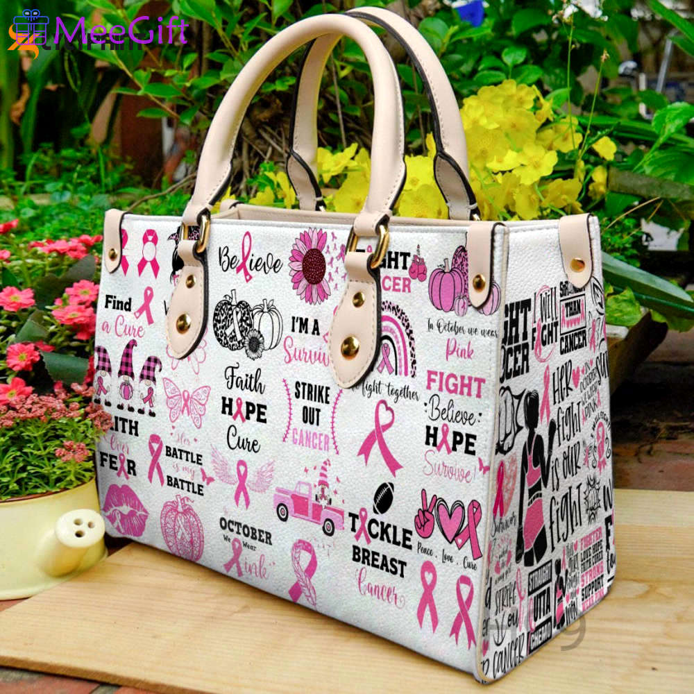 Breast cancer leather handbag gift for women 2622 Women Leather Hand Bag