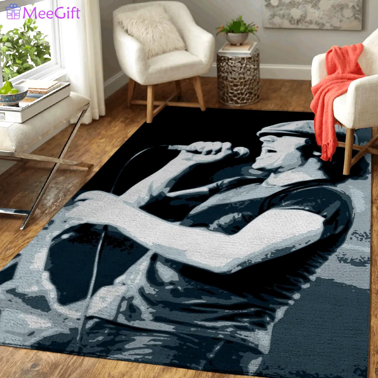 Brian johnson ac dc band pop art area rug area rug living room carpet rug regtangle carpet floor decor home decor Rectangle Rug