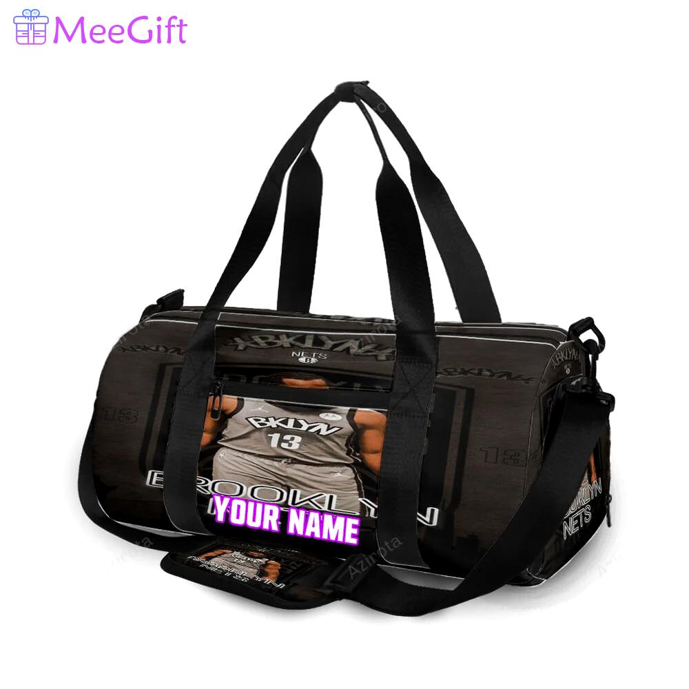 Brooklyn nets james harden1 personalized name travel bag gym bag 1060 Travel Bag