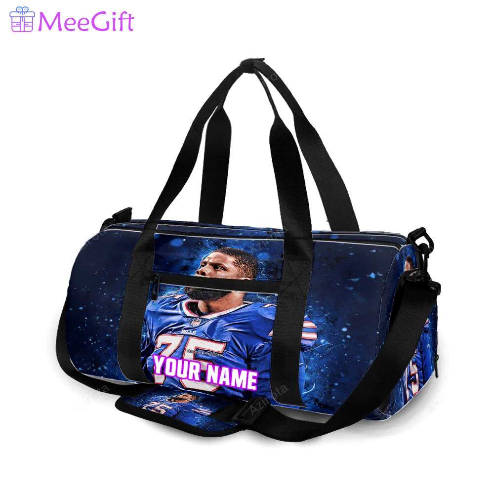 Buffalo bills 75 darryl williams personalized name travel bag gym bag 13 Travel Bag