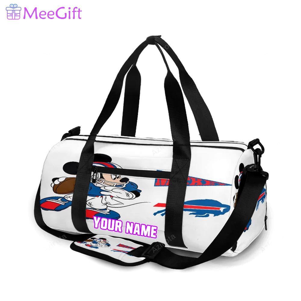 Buffalo bills mickey v1 personalized name travel bag gym bag 48 Travel Bag