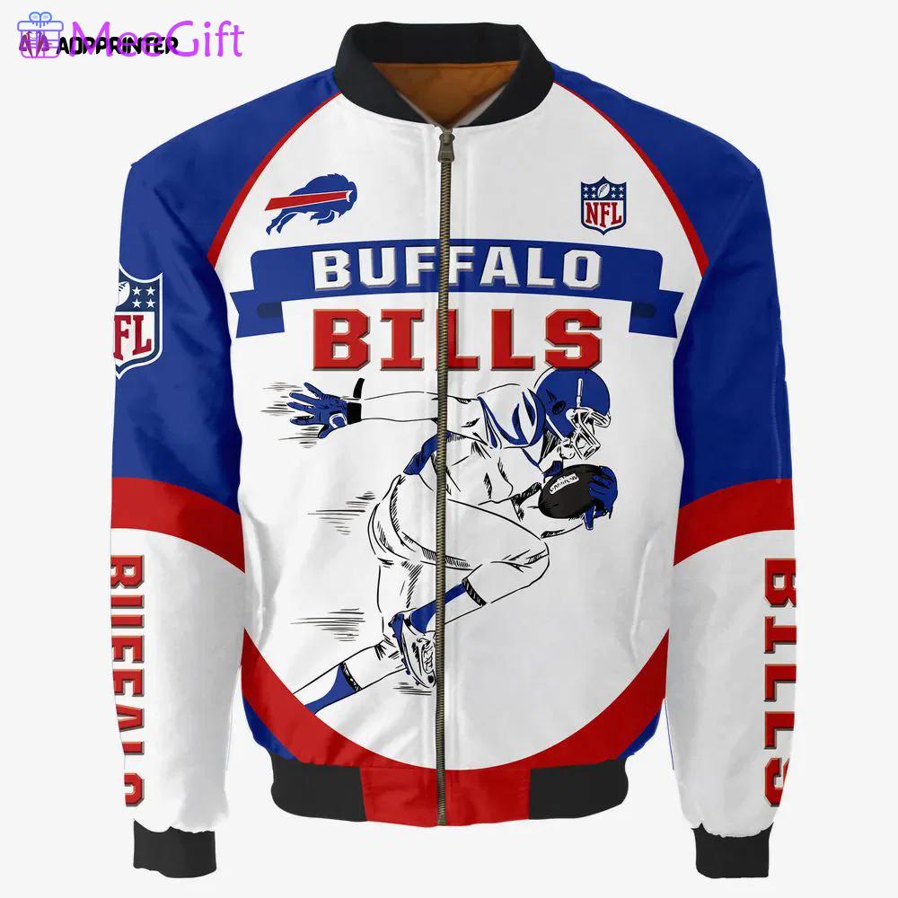 Buffalo bills players running pattern bomber jacket Bomber Jacket