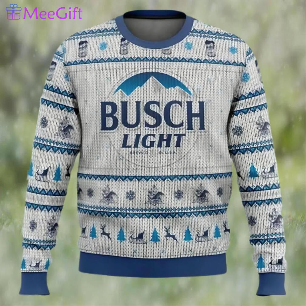 Busch light beer christmas ugly sweater, faux wool sweater, international beer day, gifts for beer lovers, best christmas gifts for 2022 ? prinvity Christmas Ugly Sweater