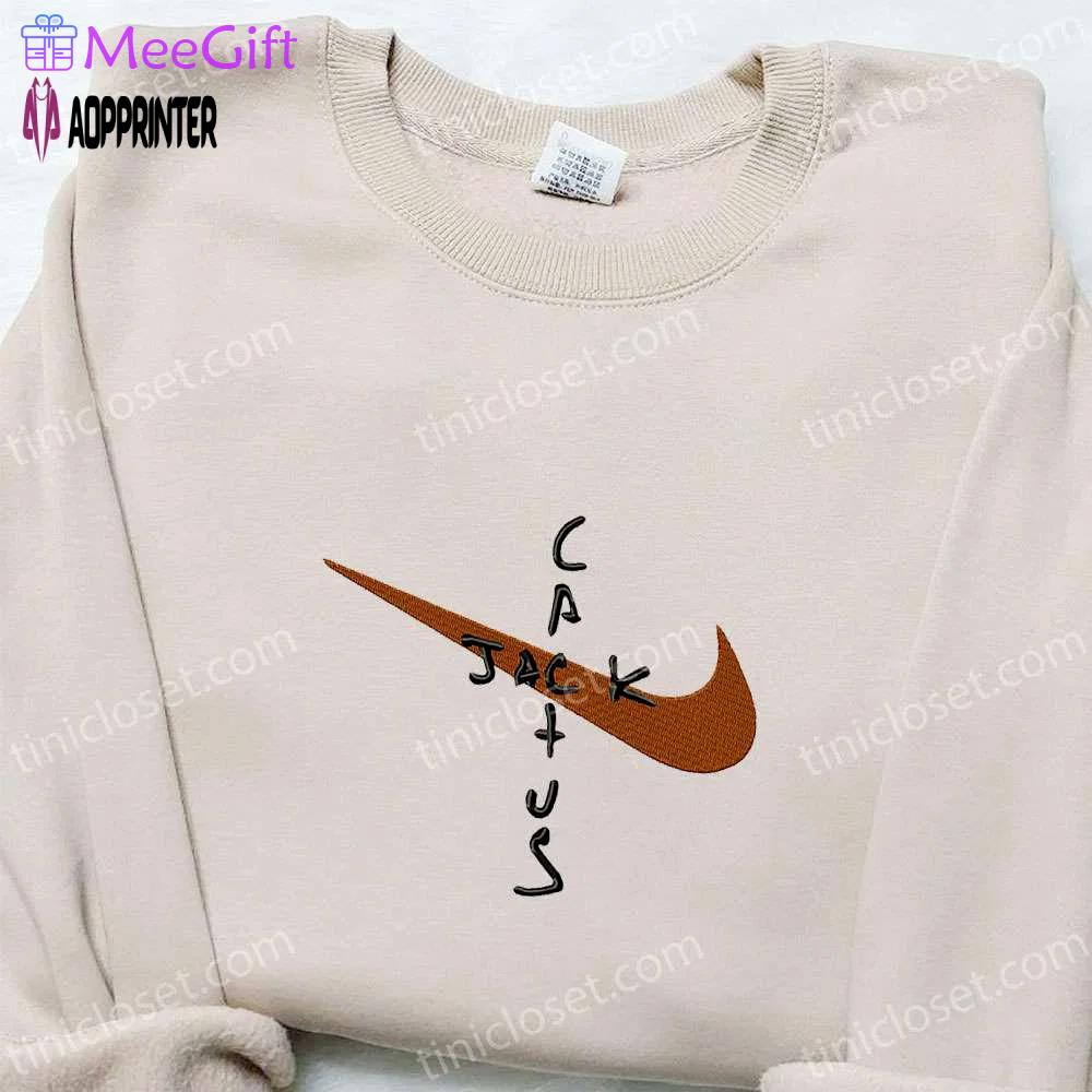 Cactus jack x nike embroidered shirt: best birthday gift ideas with nike-inspired design Embroidered Shirt