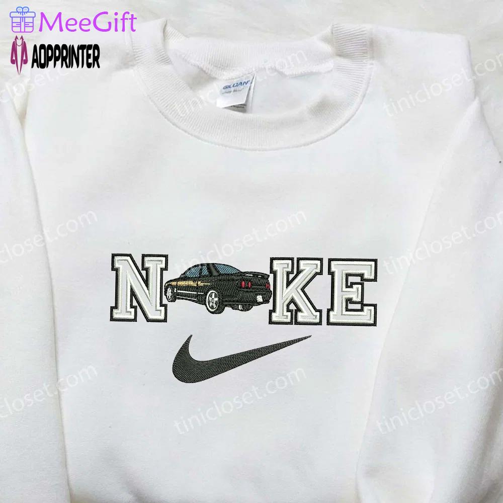Car x nike embroidered shirt – custom transportation tee Embroidered Shirt