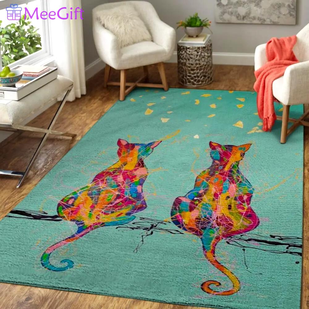 Cats area rug 191016 cute ofd area rug living room carpet rug regtangle carpet floor decor home decor Rectangle Rug