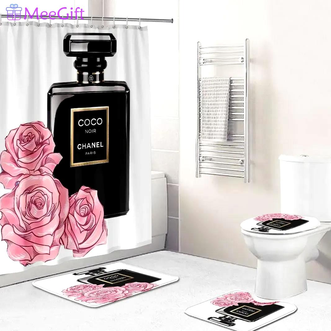 Chanel bathroom sets bath mat luxury fashion brand hypebeast home decor Bathroom Set