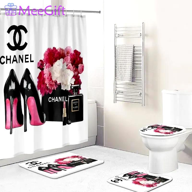 Chanel high heels fashion logo limited luxury brand bathroom set home decor Bathroom Set