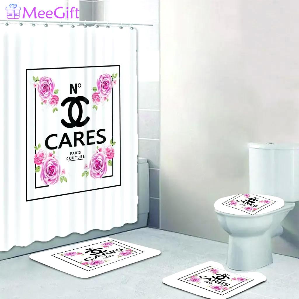 Chanel hypebeast bathroom sets luxury fashion brand home decor bath mat Bathroom Set