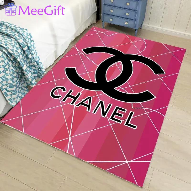 Chanel limited logo type 1115. Upgrade Your Living Room with Luxury Home Decor: Area Carpets, Floor Decor, Door Mats, and Hot Gift Items with style a High-End Fashion Brand Rectangle Rug