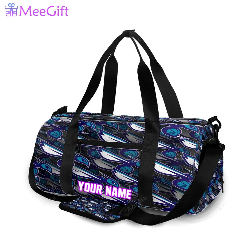 Charlotte hornets 1 personalized name travel bag gym bag 933 Travel Bag