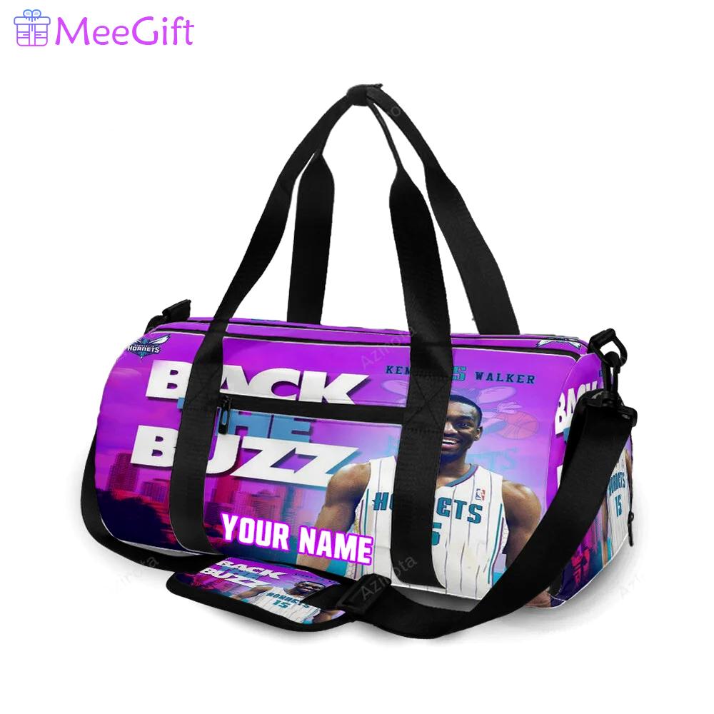 Charlotte hornets kemba walker1 personalized name travel bag gym bag 470 Travel Bag