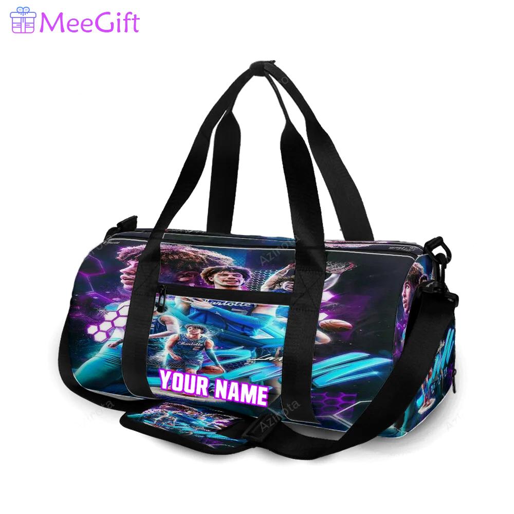Charlotte hornets lamelo ball8 personalized name travel bag gym bag 1674 Travel Bag