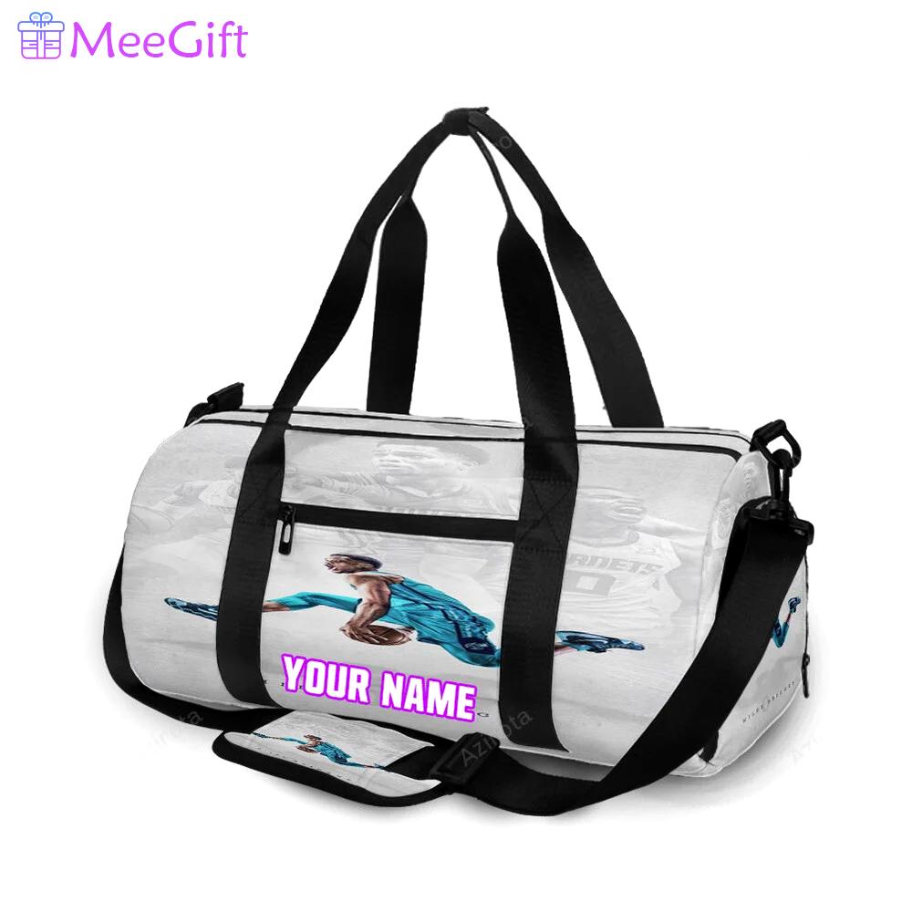 Charlotte hornets miles bridges1 personalized name travel bag gym bag 1884 Travel Bag